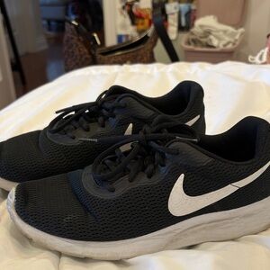 Nike Black Athletic Shoes with White Logo